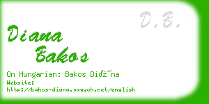 diana bakos business card